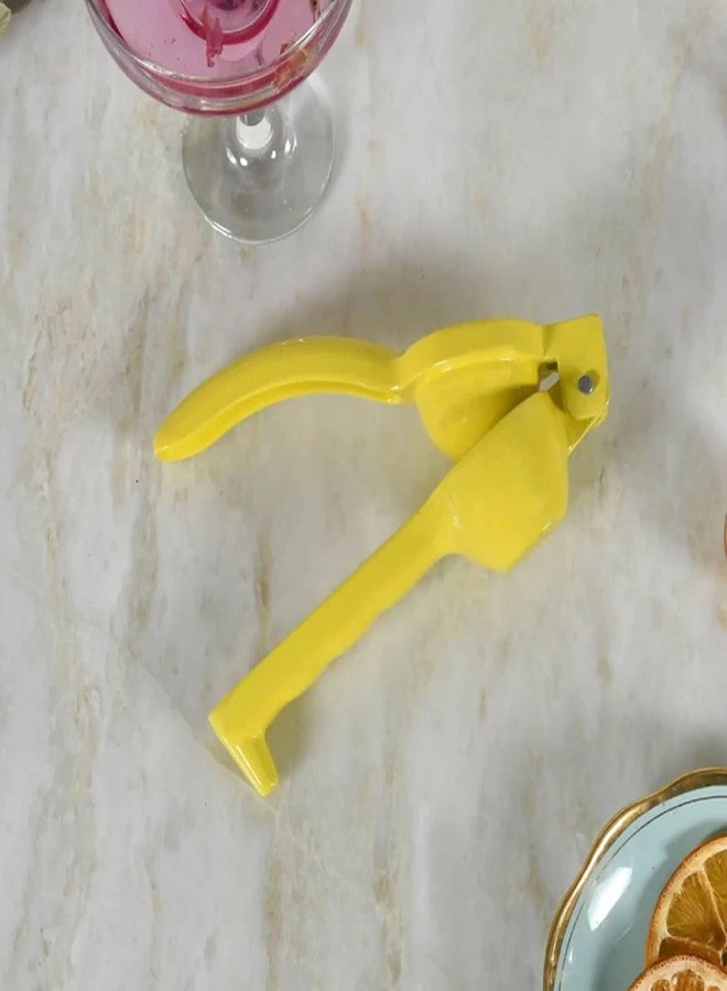 إيلان عصارة عصير الليمون والليمون الحامض المصنوعة من الألومنيوم من إيلان | عصارة حمضيات يدوية | عصارة عصير | كسارّة ليمون | عصارة ليمون حامض (أصفر) - Image 1